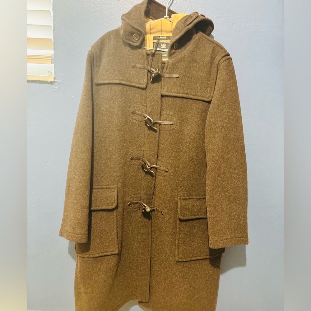 Gloverall Men's Brown Charcoal Pea Coat